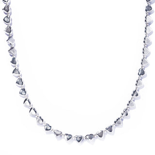 press heart middle necklace