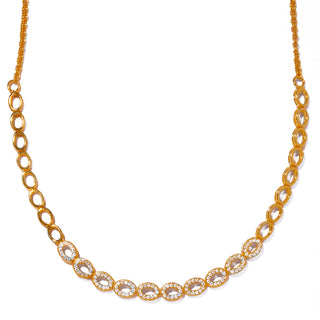 glister oval necklace