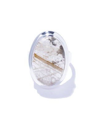 oval nebula ring (gold rutille)