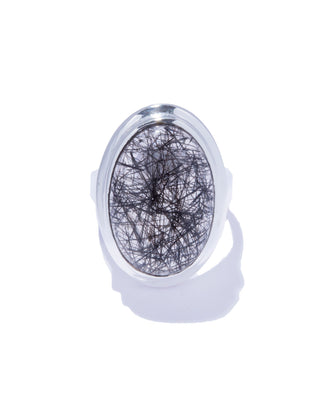 oval nebula ring (black rutille)