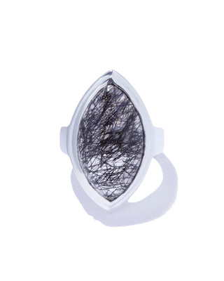 nebula ring (black rutille)
