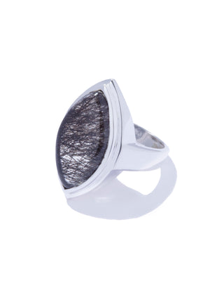 nebula ring (black rutille)