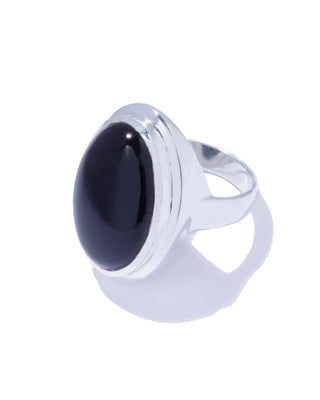 oval nebula ring (onyx)