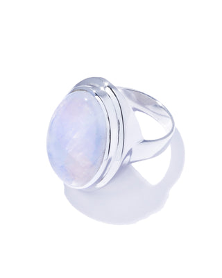 oval nebula ring (moonstone)